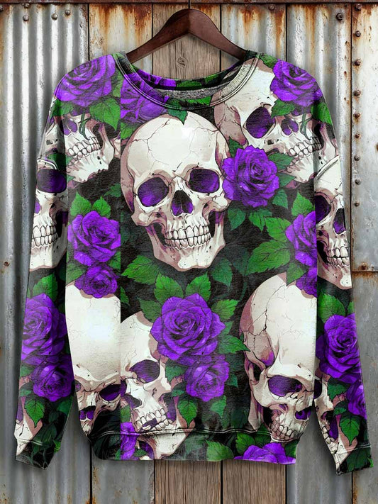 Men's Dark Skull Print Sweatshirt