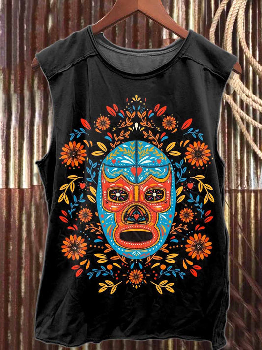 Men's Dark Skull Print Tank Top