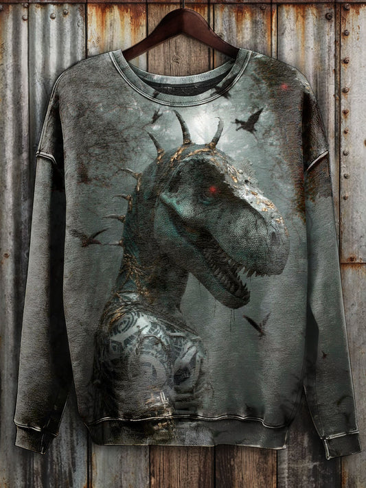 Horror Monster Print Long Sleeve Sweatshirt