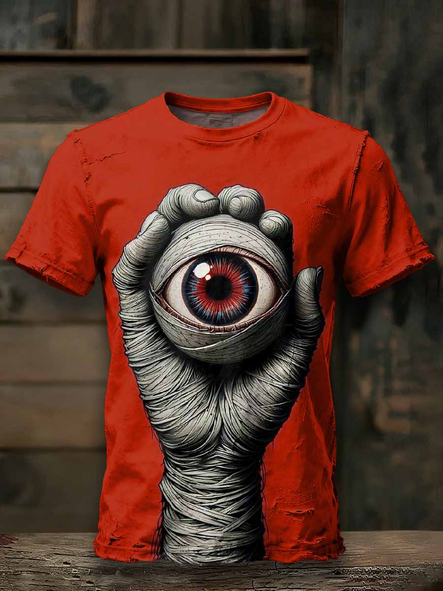 Halloween Scary Zombie Pattern Loose T-Shirt