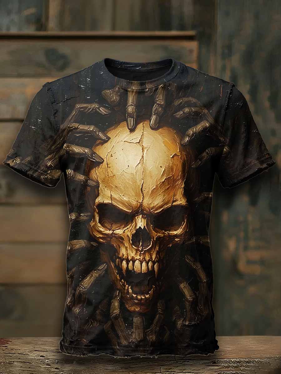 Scary Skull Pattern Loose T-Shirt