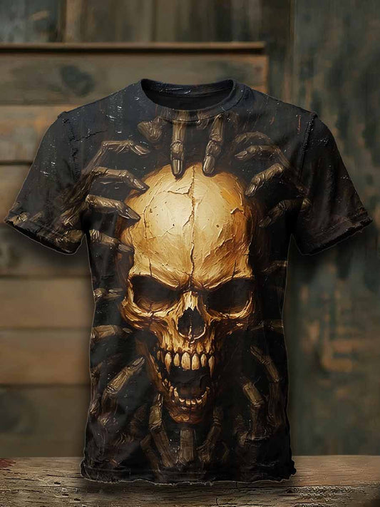 Scary Skull Pattern Loose T-Shirt