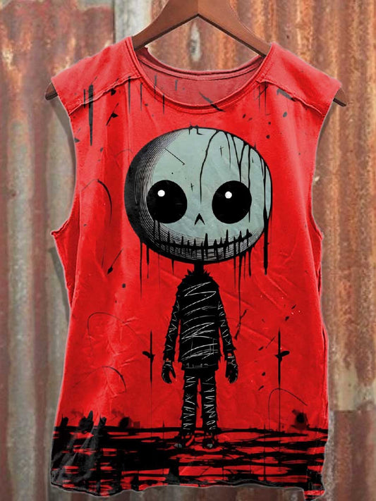 Men's Graffiti Pattern Printed Cotton Tank Top