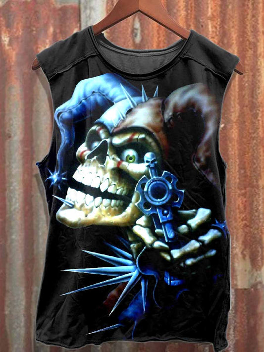 Men's Skull Casual Printed Tank Top