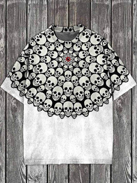 Gorgeous Skull Pattern Printed Casual Loose T-Shirt