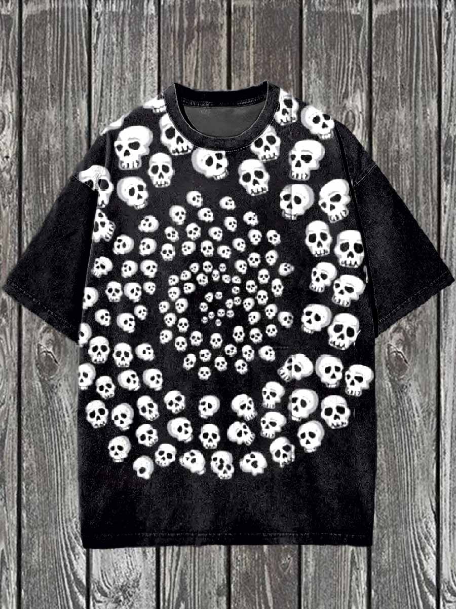 Gorgeous Skull Pattern Printed Casual Loose T-Shirt