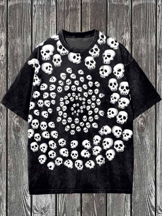 Gorgeous Skull Pattern Printed Casual Loose T-Shirt