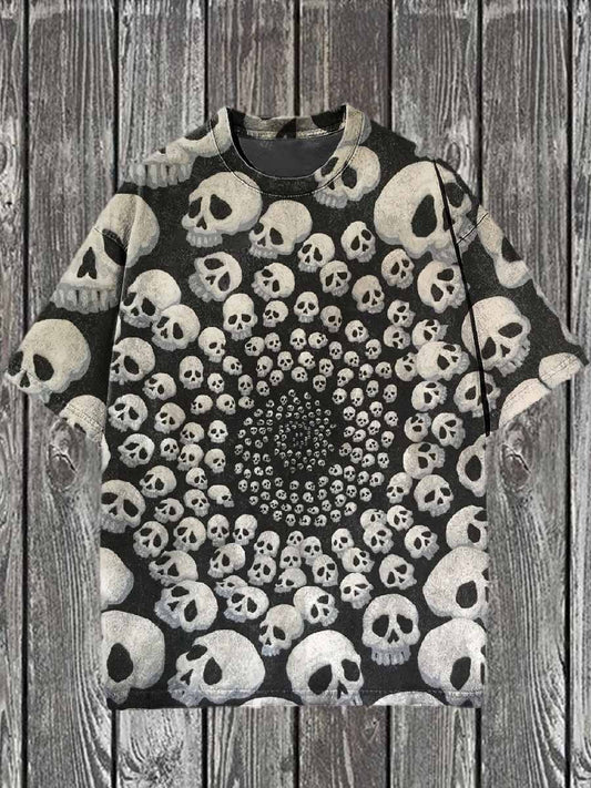 Gorgeous Skull Pattern Printed Casual Loose T-Shirt