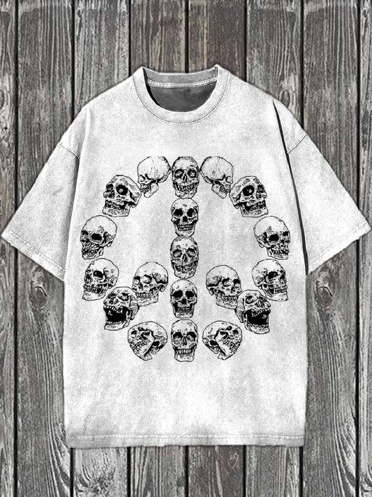 Gorgeous Skull Pattern Printed Casual Loose T-Shirt