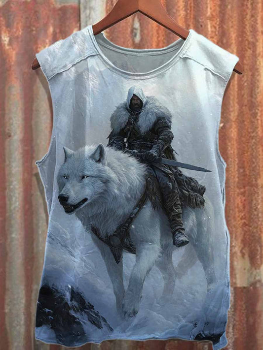 Men's Vintage Print Casual Cotton Tank Top