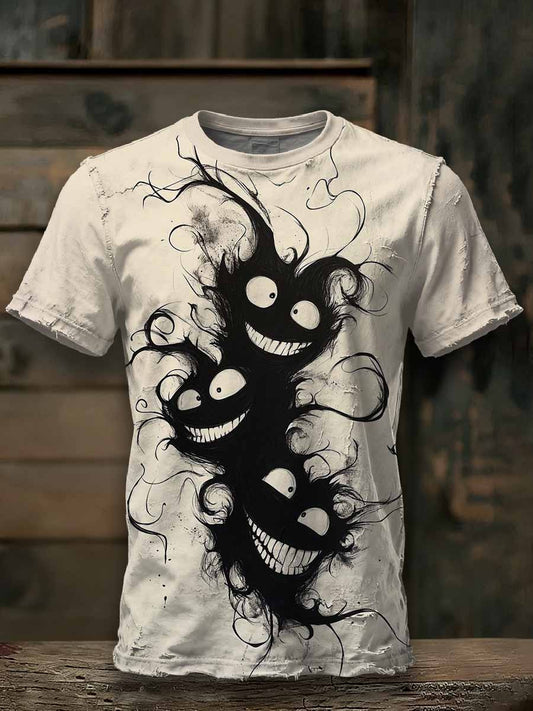 Scary Pattern Printed Loose T-Shirt