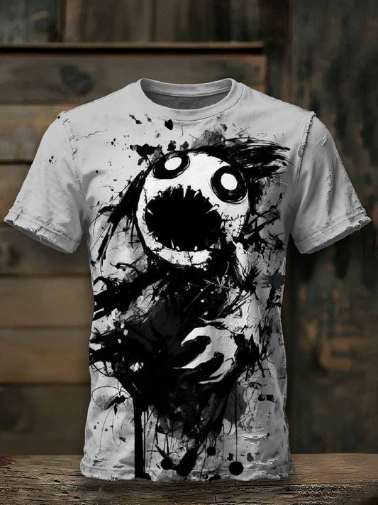 Scary Pattern Printed Loose T-Shirt