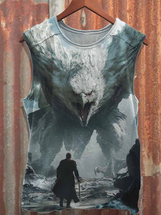 Men's Vintage Print Casual Cotton Tank Top