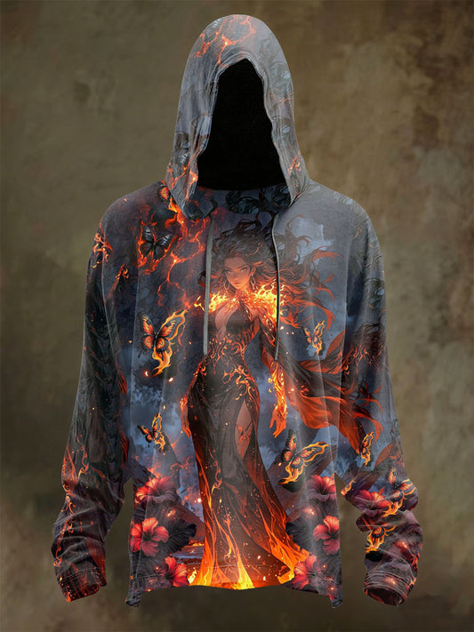 Retro Graffiti Print Casual Long Sleeved Sweatshirt
