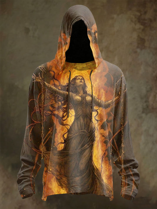 Retro Graffiti Print Casual Long Sleeved Sweatshirt