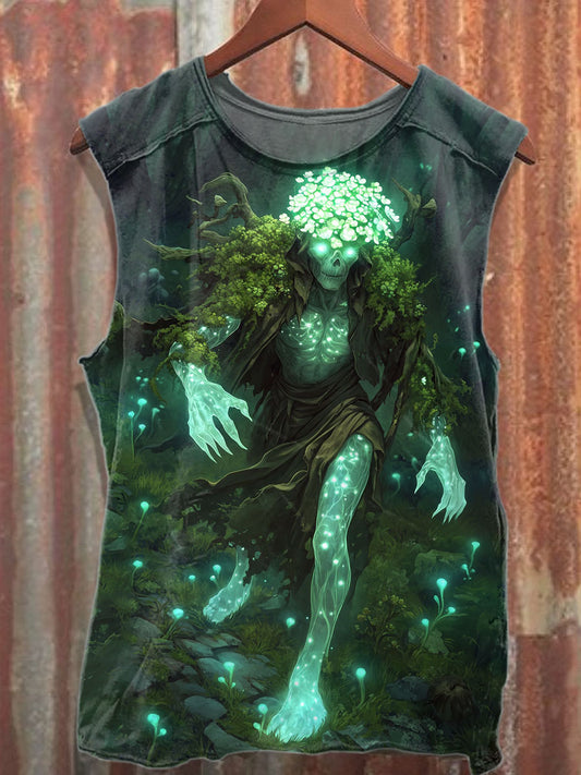 Men's Skull Casual Printed Tank Top