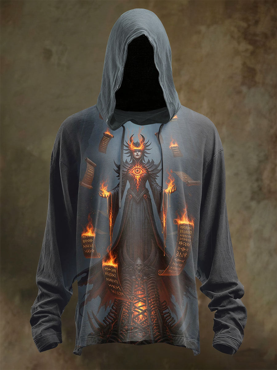 Retro Graffiti Print Casual Long Sleeved Sweatshirt