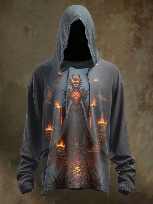 Retro Graffiti Print Casual Long Sleeved Sweatshirt