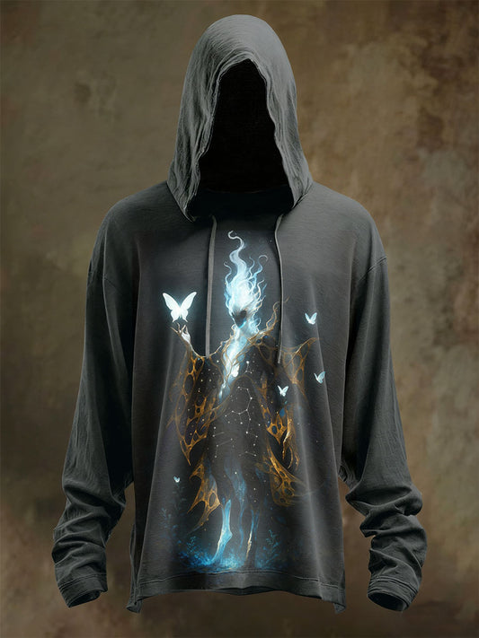 Retro Graffiti Print Casual Long Sleeved Sweatshirt