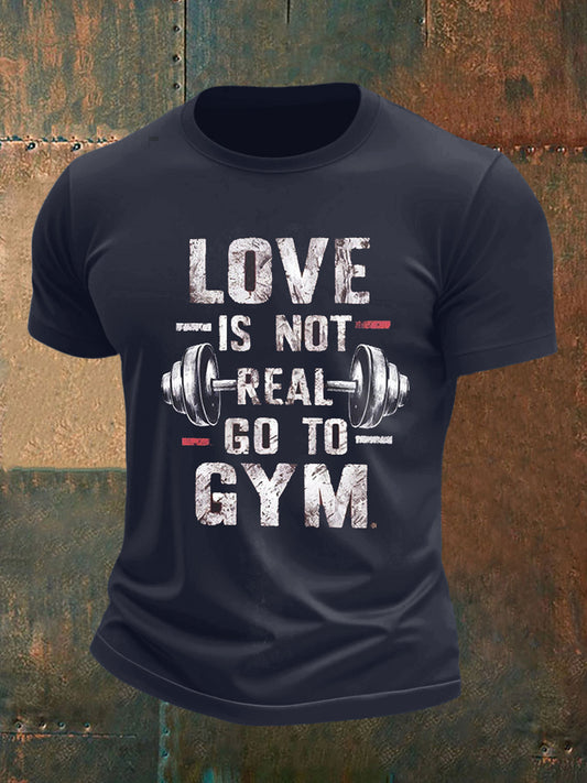 Men's Fitness Printed Short Sleeve T-Shirt