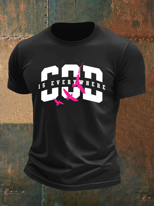 Men's Dove and Faith Print Short Sleeve T-Shirt