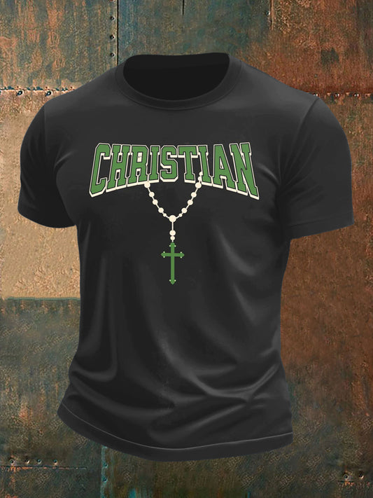 Men's Cross Believer Printed Short Sleeve T-Shirt