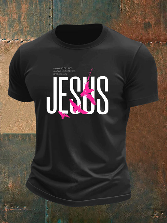 Men's God and Liberty Printed Short Sleeve T-Shirt