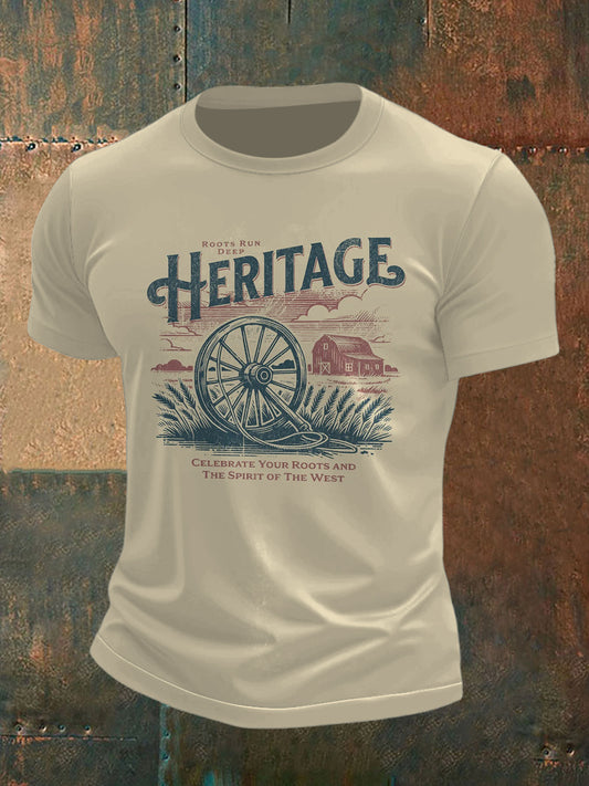 Men's Outdoor Patio Printed Short Sleeve T-Shirt
