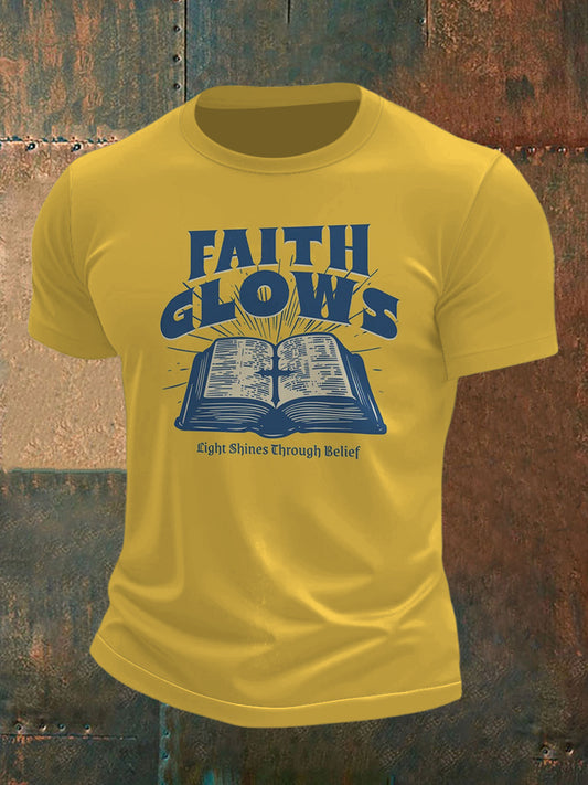 Men's Cross Book Print Short Sleeve T-Shirt