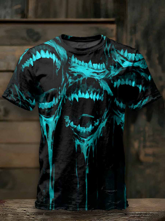 Scary Skull Print Loose T-Shirt