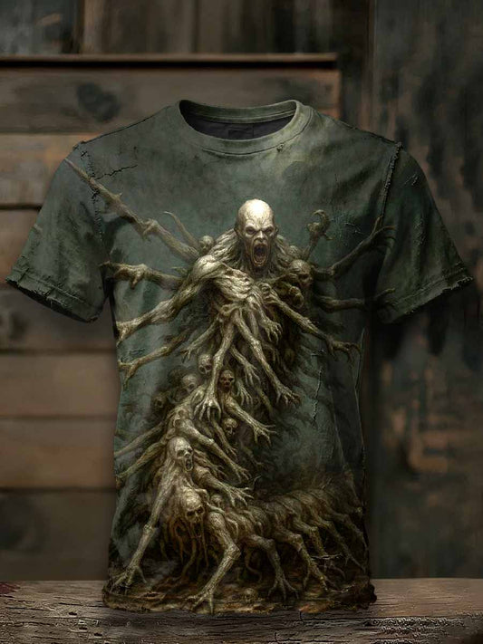 Scary Skull Print Loose T-Shirt
