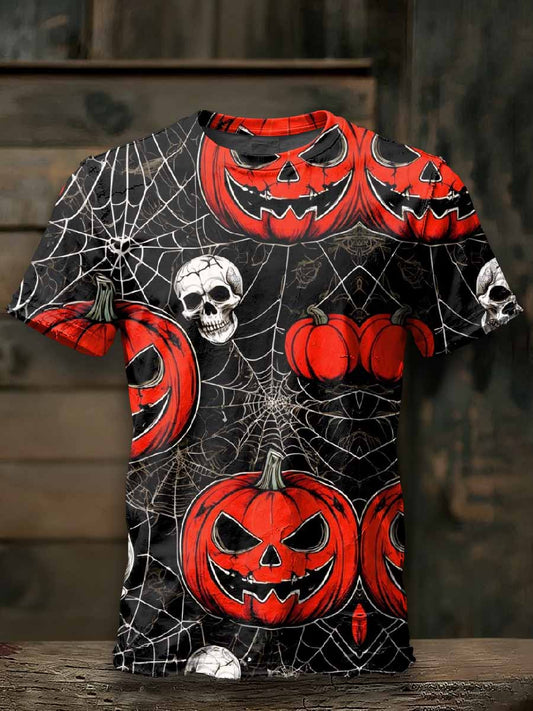 Gorgeous Skull Texture Printed Loose T-Shirt