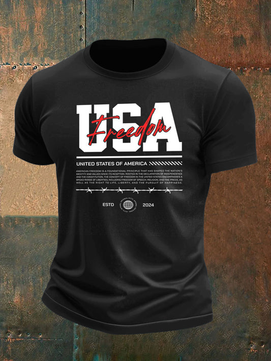 Men's Country Print Short Sleeve T-Shirt