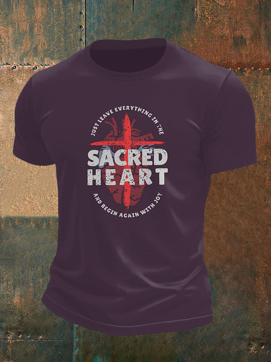 Men's Cross Printed Short Sleeve T-Shirt