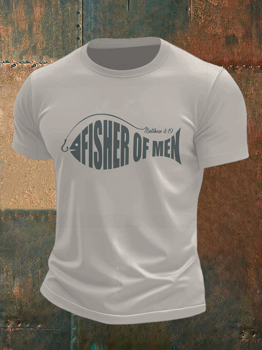Men's Fishing Printed Short Sleeve T-Shirt