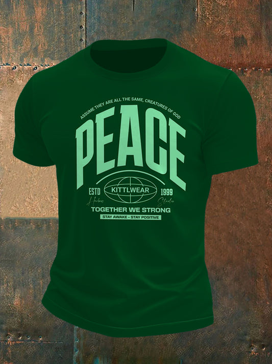 Men's Peace Print Short Sleeve T-Shirt