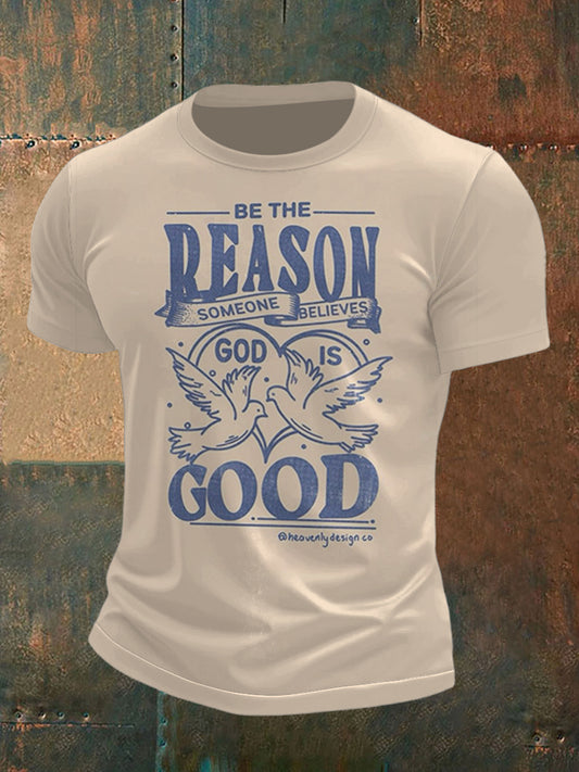 Men's Peace Dove Print Short Sleeve T-Shirt
