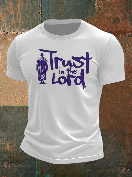 Men's Back Print Short Sleeve T-Shirt