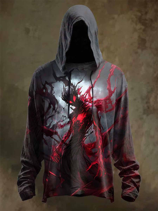 Retro Graffiti Print Casual Long Sleeved Sweatshirt