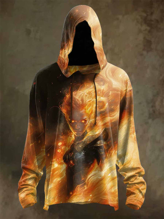 Retro Graffiti Print Casual Long Sleeved Sweatshirt