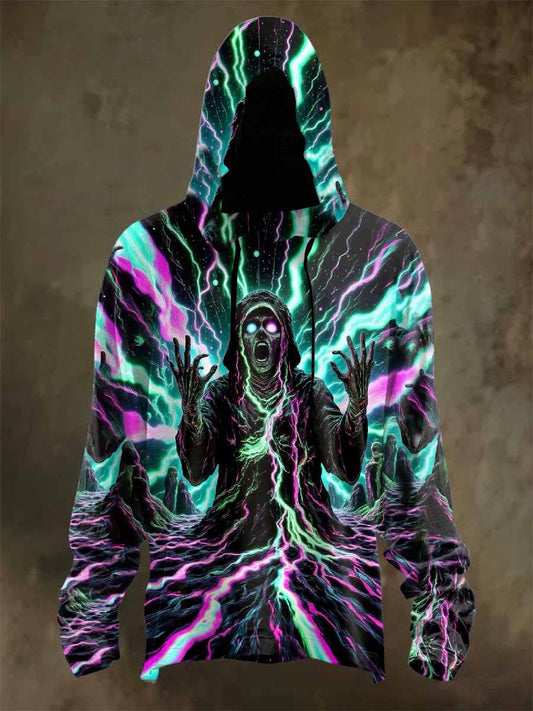 Retro Graffiti Print Casual Long Sleeved Sweatshirt
