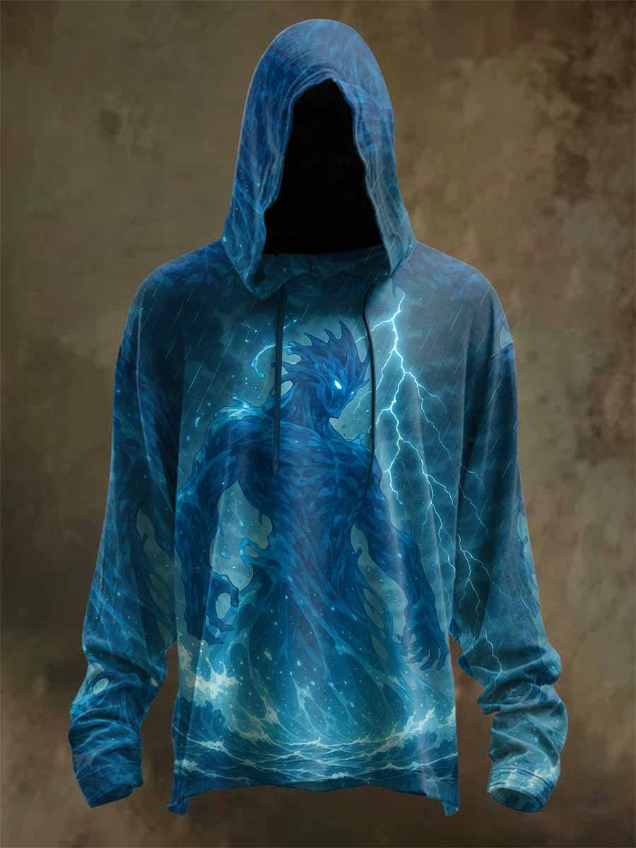 Retro Graffiti Print Casual Long Sleeved Sweatshirt