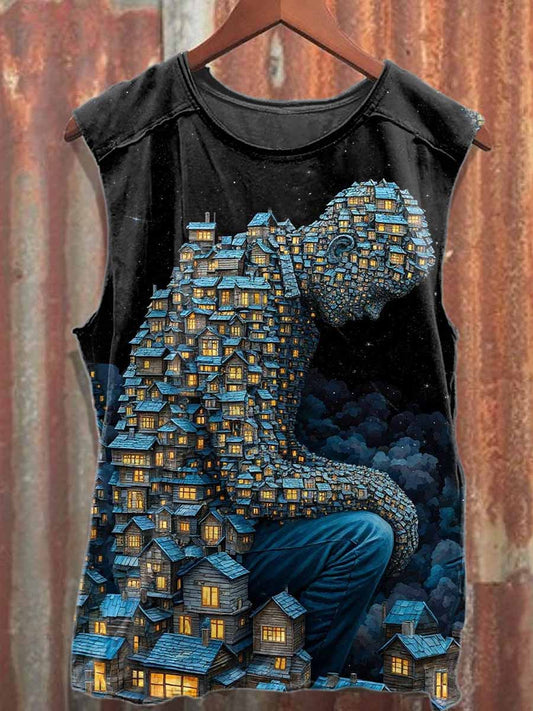 Men's Casual Printed Tank Top