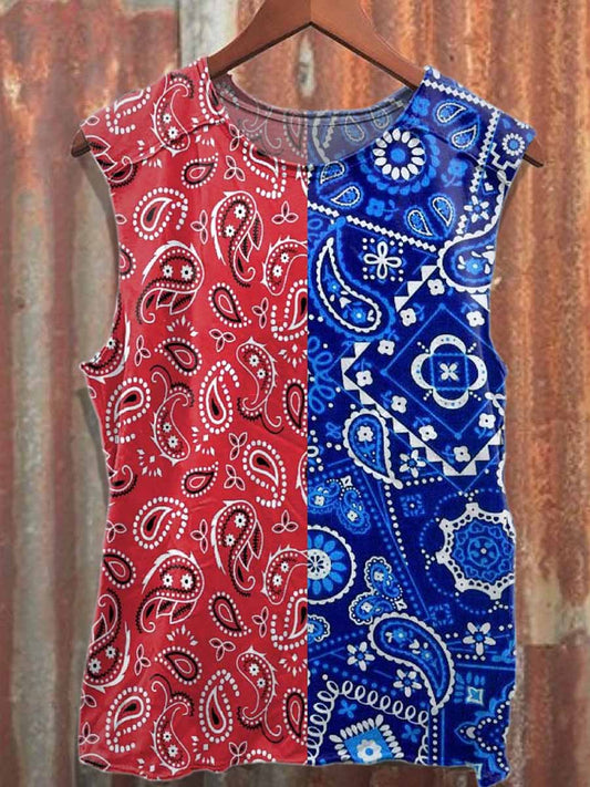Vintage Graffiti Casual Printed Tank Top