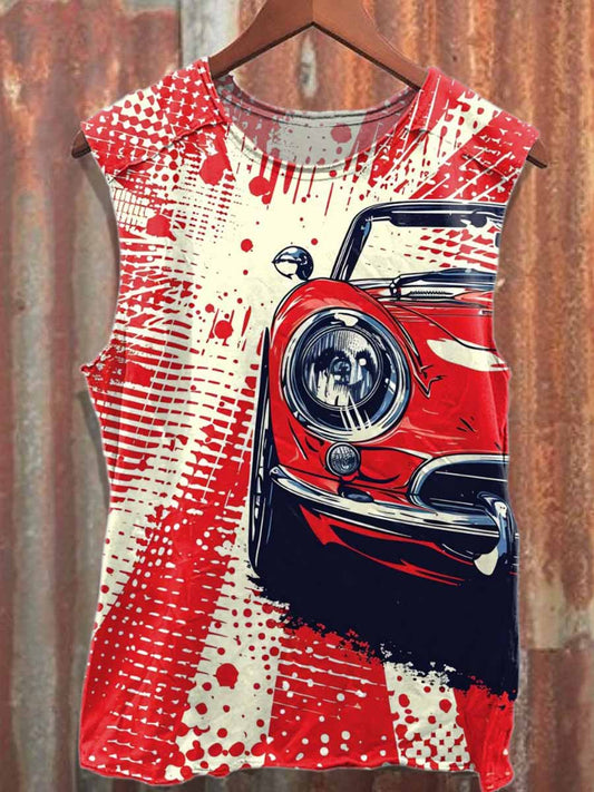Vintage Graffiti Casual Printed Tank Top