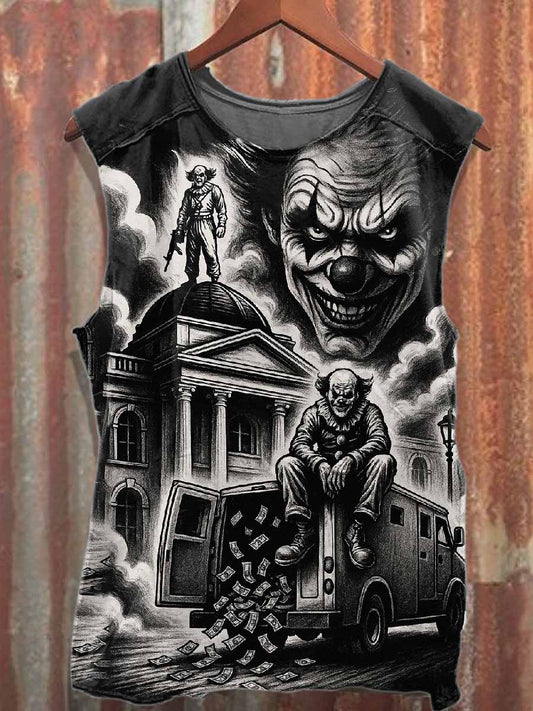 Vintage Dark Graffiti Cotton Tank Top