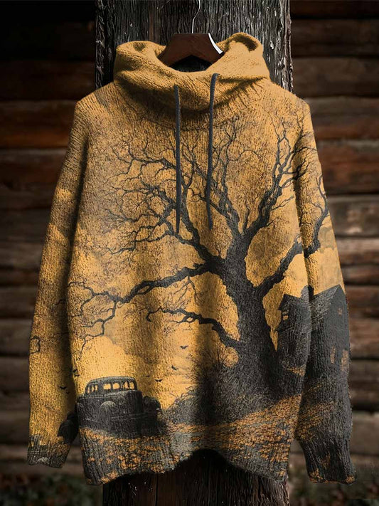 Retro Graffiti Print Casual Hoodie Sweatshirt