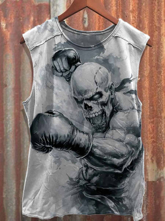 Vintage Dark Graffiti Cotton Tank Top