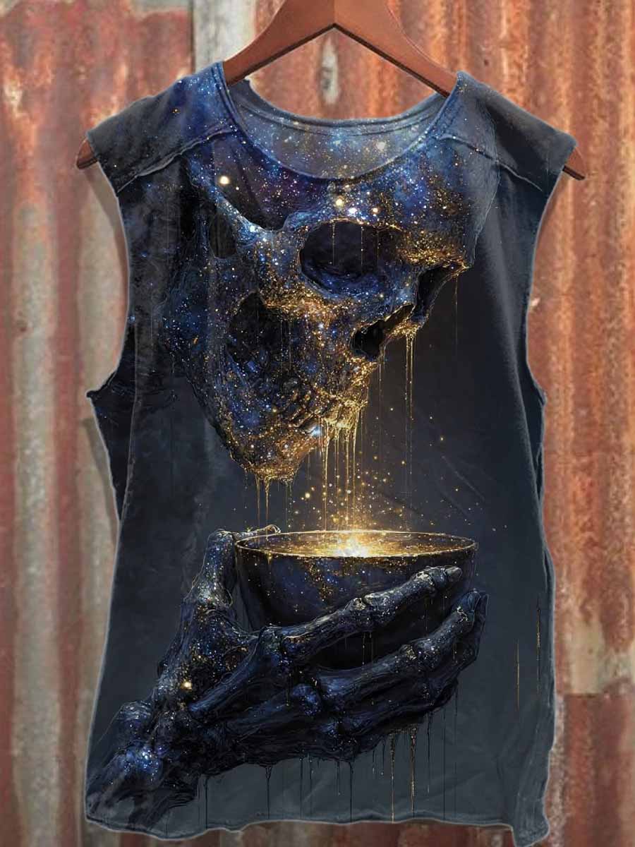 Vintage Dark Graffiti Cotton Tank Top