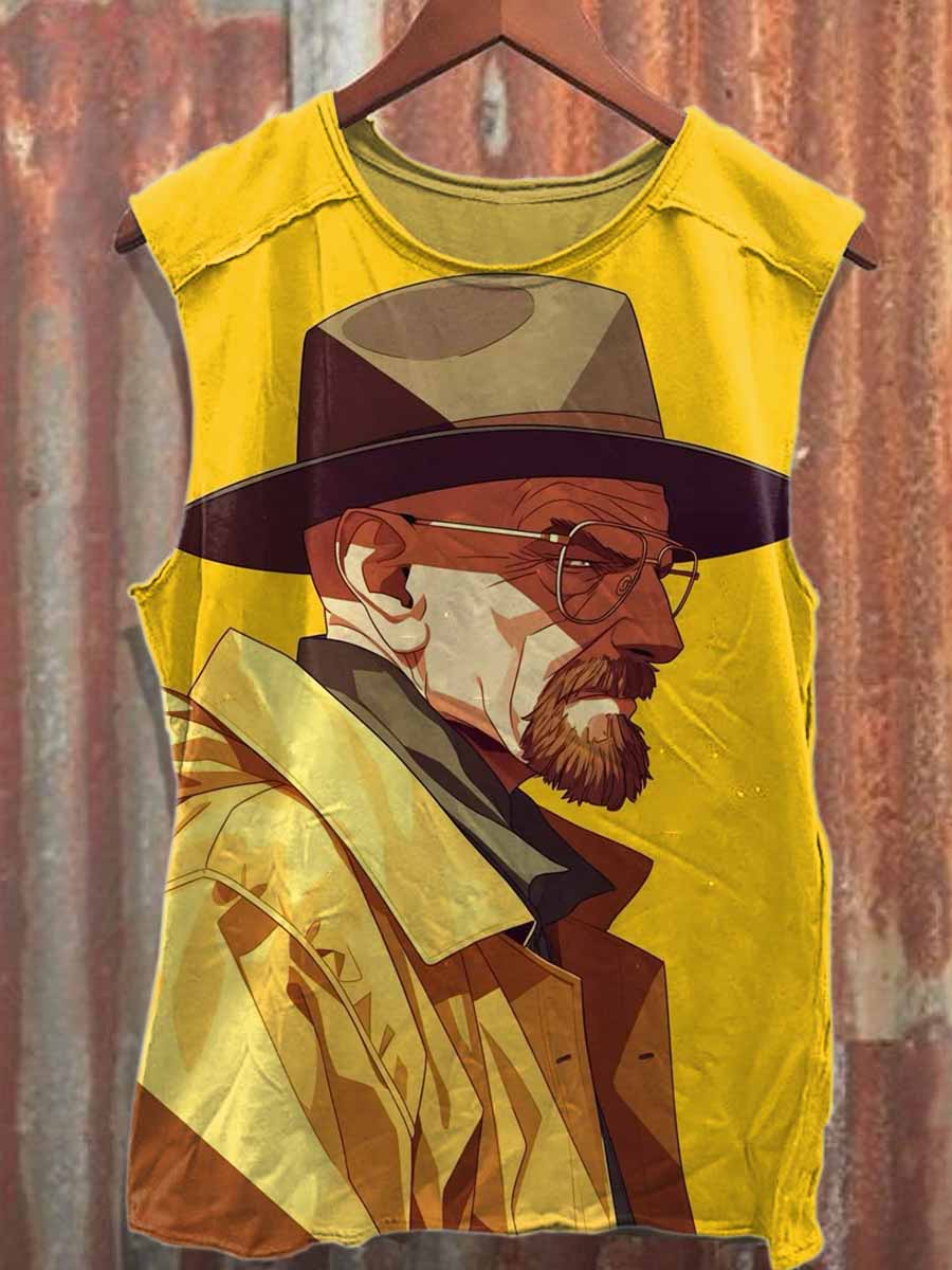 Retro Breaking Bad Printed Cotton Tank Top